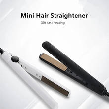 Alta qualidade mini alisador de cabelo ferro cerâmica alisamento ondulado curling ferro ferramentas estilo modelador cabelo plugue da ue 2024 - compre barato