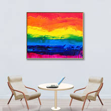 Nuevo cartel de paisaje de siete colores arte moderno lienzo impreso pintura cuadros de pared para sala de estar decoración creativa del hogar 2024 - compra barato