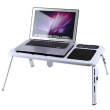 Fashion-Laptop Desk Foldable Table E-Table Bed USB Cooling Fans Stand TV Tray  Laptop Stand  Tables  Computer Desk Mini Desk 2024 - buy cheap
