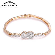 Sunlight CZ Crystal Bracelet Gold Silver Color Mix friendship female wrist bracelet Korean style Charms Bracelet Chain 2024 - buy cheap