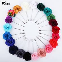 Meldel Silk Rose Wedding Boutonniere for Bridesmaid Wedding Artificial Flower Men Brooch Pins Unisex Corsage Wedding Rose Flower 2024 - buy cheap