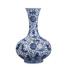 Vaso de porcelana antigo, azul e branco, jingdezhen, pintado à mão, estilo chinês, decoração para casa, sala de estar, decoração em cerâmica 2024 - compre barato