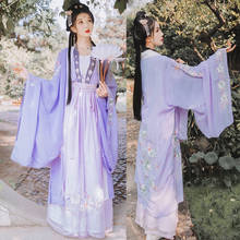 Fantasia de dança tradicional chinesa, vestido de fadas estilo hanfu bordado oriental tang, fantasia antiga de hanfu sl1717 2024 - compre barato