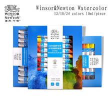 Winsor & newton-conjunto de pigmentos de aquarela fina, 12/18/24 cores de aquarela, 10ml/tubo para desenho, materiais de arte 2024 - compre barato