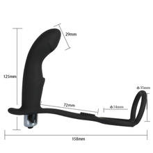 10 Speeds Men Anal Prostate Massager Anal Dildo Vibrator with Penis Ring Cock Ring Butt Plug for Men Adults Erotic Anal Sex Toys 2024 - buy cheap