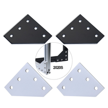 12Pcs 5 Hole 90 Degree Joint Board Plate Corner Angle Bracket Connection Joint Strip for 2020 Aluminum Profile 3D Printer Frame 2024 - buy cheap