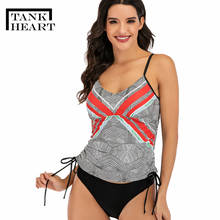 Maiô sexy de duas peças, roupa de banho plus size, tamanho grande, tankini, roupa de banho, para mulheres, natação, praia, roupa de banho, suéter 2024 - compre barato