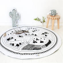 2020 Hot Sale Baby Children Climbing Mat Game Mat Crawling Mat Room Decor Photo Props Animal Carpet Game Blanket Round Carpet 2024 - buy cheap