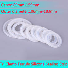 5Pcs Fit 89mm-Pipe x 159mm O/D Sanitary Tri Clamp Ferrule Silicone Sealing Strip Gasket Ring Washer clamp ferrule silicone seali 2024 - buy cheap