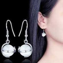 Pendientes pequeños de estilo Simple para mujer, aretes colgantes con bola de piedra de ópalo, gancho para Piercing encantador, accesorios 2024 - compra barato