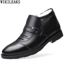 Chelsea botas masculinas tornozelo, sapatos clássicos masculinos de couro, botas casuais de inverno, sapatos pretos masculinos 2024 - compre barato