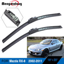 Escobillas de limpiaparabrisas delantero para Mazda RX-8 RX8, limpiaparabrisas de goma, brazos de gancho J, 2002, 2003, 2004, 2005, 2006, 2007, 2008, 2009, 2010, 2011 2024 - compra barato