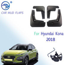 Guardabarros de estilo para coche, accesorios para Hyundai Kona 2018, protectores contra salpicaduras, guardabarros, pegatina de estilo para coche, negro, 4 Uds. 2024 - compra barato