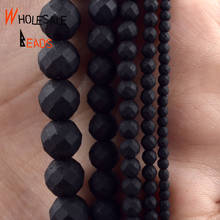 Natural Stone Faceted Black Hematite Rubber Round Spacer Loose Beads For DIY Jewelry Making Necklace Bracelet Accessories 2-10mm 2024 - buy cheap
