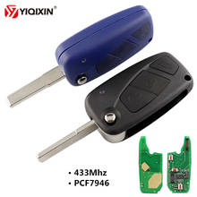 YIQIXIN 3 Button Flip Folding Remote Car Key 433Mhz PCF7946 Chip For Fiat Remote Key For Fiat 500 Panda Idea Punto Stilo Ducato 2024 - buy cheap
