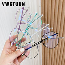 VWKTUUN Anti Blue Light Glasses Metal Frame Optical Glasses Frame Women Men Myopia Glasses Frames Irregular Reading Glasses 2024 - buy cheap