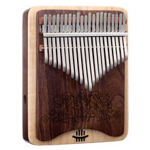 Kalimba preta com 21 teclas, piano de polegar com buraco lateral de dupla camada, instrumento musical, instrumento de teclado 2024 - compre barato