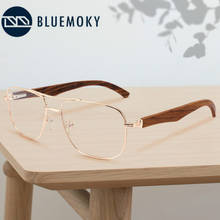 BLUEMOKY винтажные мужские очки в оправе с двойным мостом ретро очки легкая оптическая Классическая оправа для очков очки 2024 - купить недорого