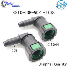 XUAN 2ps 10mm ID8 90 degree Female Plastic Connector Auto Fuel Line Quick Connector Gasoline Filter Connector with double lock 2024 - buy cheap