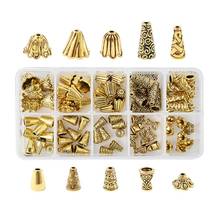 10 Shapes Alloy Bead Cap Bead Cone Tibetan Style for Jewelry Making DIY Bracelet Necklace Accessories Findings 80pcs/box 2024 - buy cheap