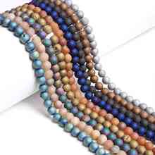 Cuentas de ágata de cristal Natural mate para fabricación de joyas, abalorios de ágata drusa multicolor de 15,5 ", 6mm, 8mm, 10mm, 12mm, venta al por mayor 2024 - compra barato