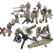 Figuras de acción de las fuerzas armadas para niños, minifiguras DE ACCIÓN DE soldado WW II, armas de soldado, regalos para niños, 4 unids/set/Set 2024 - compra barato