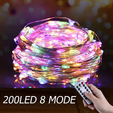 2m 200 LED Fairy String Lights Garland on Window Remote Control Curtain Lamps Wedding Home Indoor Decoration 2024 - buy cheap