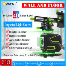 Xeast-laser verde autonivelador com 12 linhas 4d, nivelador a 360, vertical e horizontal, linha cruzada 4d, nível com laser externo 2024 - compre barato