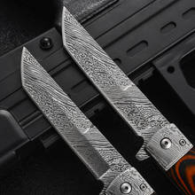 Damascus Folding Knife Tactical Survival Self-defense Knife Camping Hiking Outdoor Combat Hunting Pocket Knives EDC Tool 2024 - buy cheap