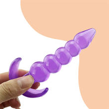 Soft Rubber Anal Plug Beads Anal Orgasm Vagina Clit Pull Ring Ball Butt Plug Toys Adults Women Stimulator Anal Sex Accessories 2024 - buy cheap