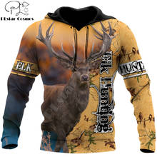Beautiful Elk Hunting 3D Printed Hoodie Animal Men Sweatshirt Unisex Streetwear Zip Pullover Casual Jacket Tracksuits KJ0258 2024 - buy cheap