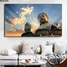 Tian tan buda nas belas montanhas quadros em tela quadros modulares para sala de estar cartaz na parede decoração da sua casa 2024 - compre barato