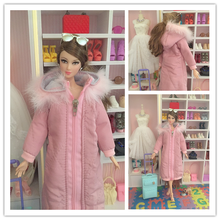 1/6 Doll Winter Cotton Coat Blyth Long Dress Winter Wear Skirt 1/6 BJD Doll Jacket Licca Accessories Clothes For Barbie Doll 2024 - buy cheap