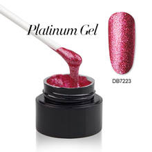 Newest Platinum Super Shining Glitter UV Nail Gel Lacquer Diamond Sequins Nail Varnish UV/LED Soak Off 2024 - buy cheap