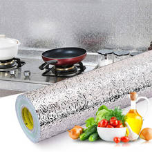 Маслостойкая водостойкая самоклеящаяся алюминиевая фольга для кухонной плиты, 40*100 см 2024 - купить недорого