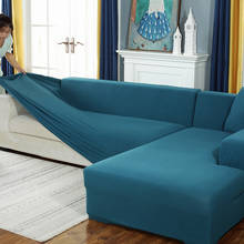 Capa de sofá elástica com tudo incluído, capa de sofá de canto grossa com cores sólidas e à prova de poeira para sala de estar e livro capas do almofada 2024 - compre barato