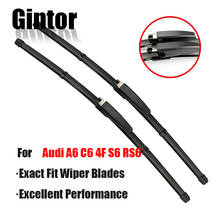 Gintor AUTO Car Wiper LHD Front Wiper Blades For Audi A6 C6 4F S6 RS6 2004 - 2011 Windshield Windscreen Front Window 22"+22" 2024 - buy cheap