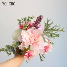 YO CHO Artificial Silk Rose Flower DIY Bridal Bridesmaids Bouquet Wedding Flower Party Home Office Decorations Wedding Supplies 2024 - buy cheap