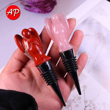 Natural Crystal 2inch Angel Red Wine Stopper Home Wine Collection Vacuum Seale Reusable Wedding Favor Gifts Champagne Party 2024 - buy cheap