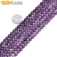Gem-inside 6-12mm Natural Round Faceted Mixed Color Amethysts Stone Beads For Jewelry Making 15inches DIY 2024 - buy cheap