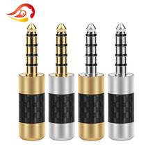 QYFANG 4.4mm 5 Poles Stereo Earphone Plug Rhodium Plated Audio Jack For NW-WM1Z/A Headphone Carbon Fiber Adapter Wire Connector 2024 - buy cheap