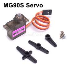 Mini servomotor para aviões de controle remoto, sg90/mg90s mg90 9g, modelo de aeronave de asa fixa, peças de motor de brinquedo, 1 peça 2024 - compre barato