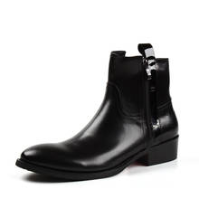 PJCMG-botas impermeables para hombre, botines de goma, informales, de cuero genuino, estilo militar, Oxford, alta calidad 2024 - compra barato