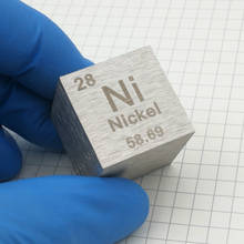 Cubo de níquel metálico de 1 pulgada, 25,4mm de densidad, 99.5% puro para colección de elementos 2024 - compra barato