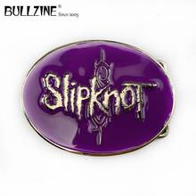 Bullzine-hebilla de zinc de Acabado plateado con FP-01978-2 de esmalte púrpura, adecuada para 4cm de ancho, en el cinturón 2024 - compra barato