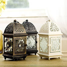 Candelabro colgante de hierro forjado para boda, candelabro marroquí clásico, romántico, decoración 2024 - compra barato