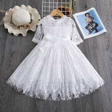 Брендовое платье для девочек с длинным рукавом, костюм принцессы, повседневные школьные платья, детская одежда, платье с розами, детское платье для девочек 2024 - купить недорого
