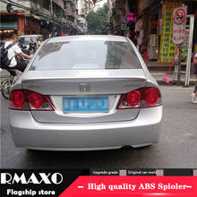 Para honda civic spoiler 2006-2011 civic alta qualidade material abs asa traseira do carro primer cor spoiler traseiro 2024 - compre barato