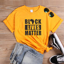 ONSEME-Camiseta con eslogan Black Lives Matter para mujer, camisetas de Cultura Negra, camisetas divertidas con estampado de mapa de África, ropa de calle Harajuku, Tops 2024 - compra barato