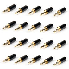 Areyourshop  20 Pcs 3.5mm 4 Pole Male Repair Headphone Jack Plug Metal Audio DIY Earphone Soldering 2024 - buy cheap